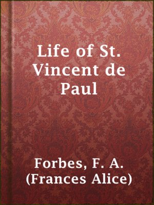 cover image of Life of St. Vincent de Paul